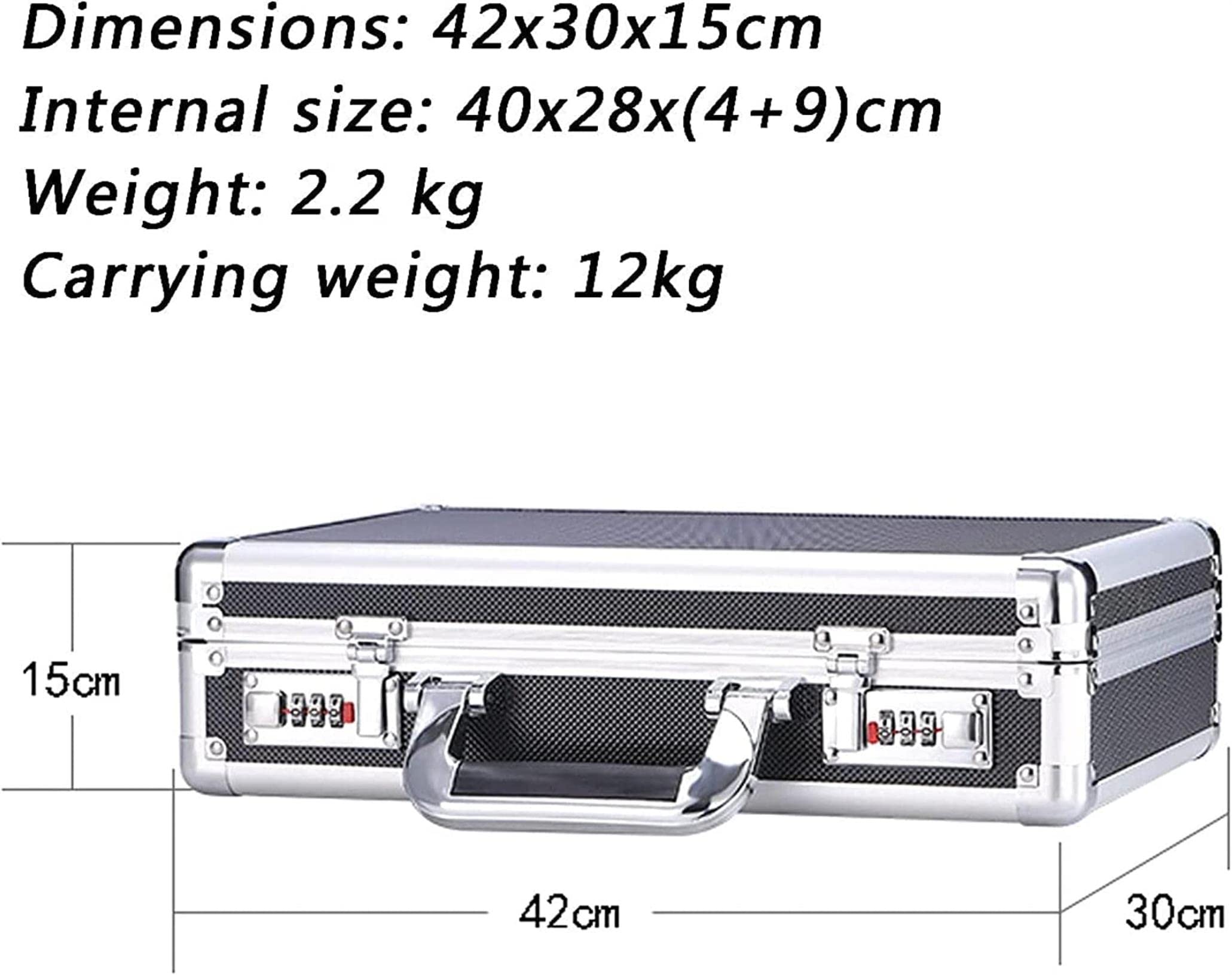 Caja Fuerte para el hogar, Caja Fuerte Digital con Cerradura, Caja Fuerte portátil para Viajes en casa, Protege Dinero, Joyas, pasaportes para el hogar, Negocios, Viajes, Gris, Grande (Negro M)
