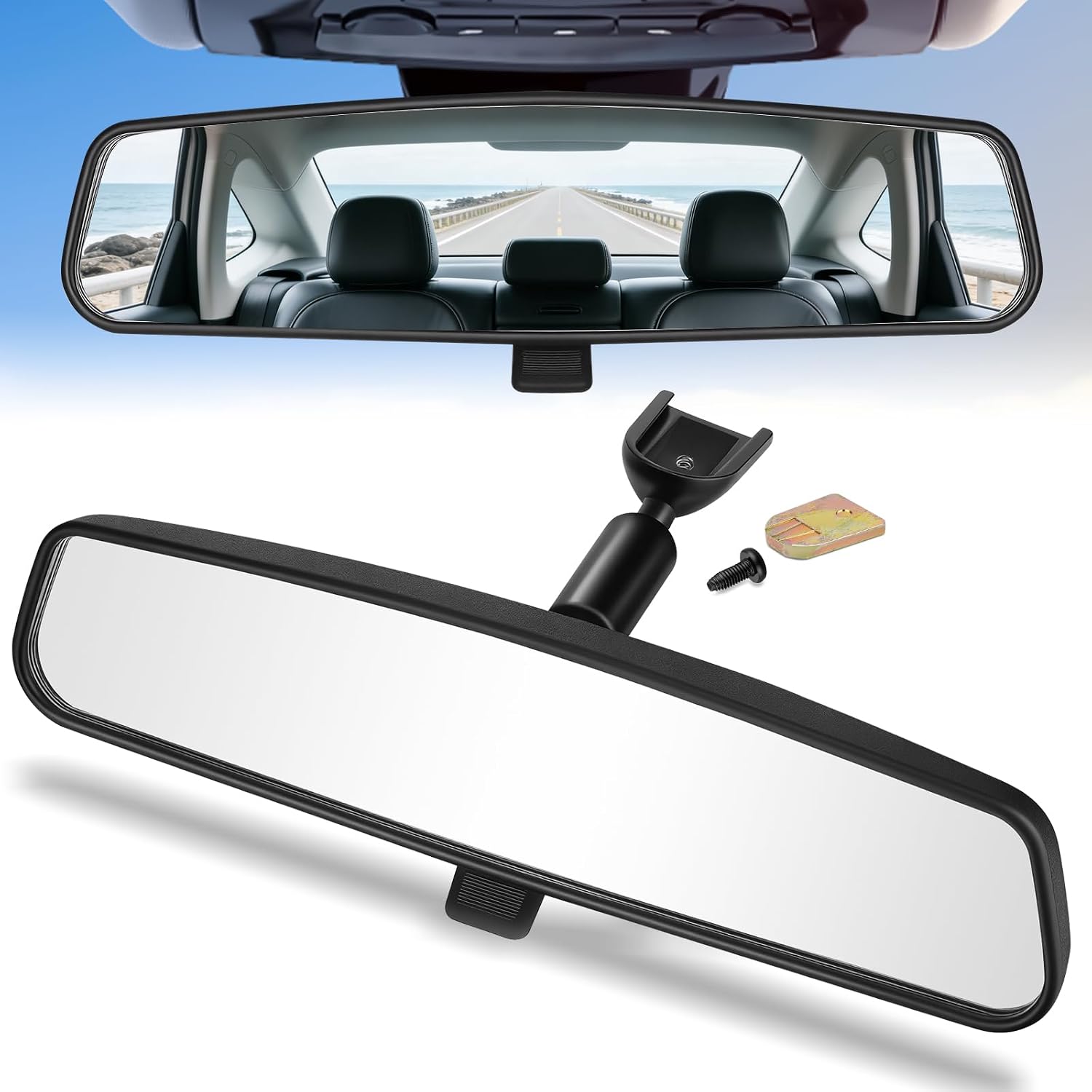 13524917 13585948 Interior Rear View Mirror, Anti Glare Car Inside Rearview Mirror for Silverado for Sierra 1500 2500 3500 1999-2025 for Express 2015-2025 for Colorado 2015-2025
