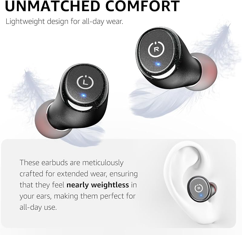 TOZO T10 Wireless Earbuds Powerful Bass Stereo Wireless Charging, APP, IPX8 image 4