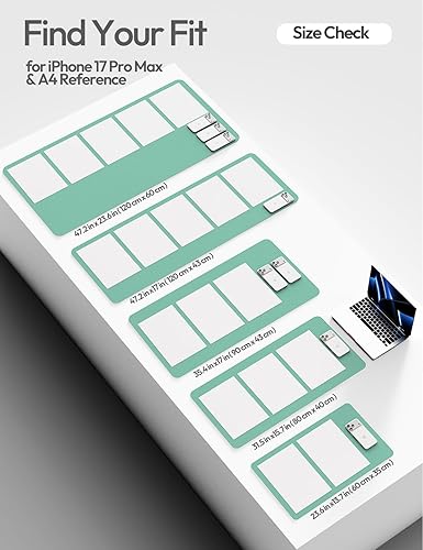 Miniatura 5 de YSAGi Protector de Escritorio de Cuero, Alfombrilla de Oficina, Alfombrilla Grande para Ratón, Secante de Cuero PU Antideslizante, Almohadilla