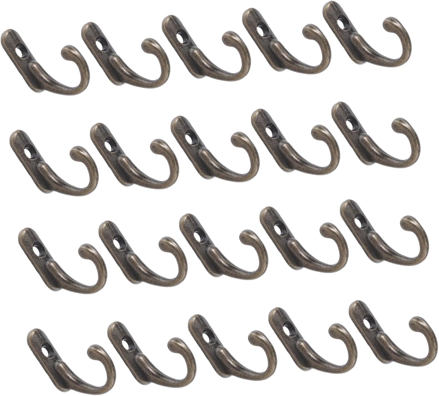 ARTIBETTER Vintage Small Single Wall Hook Xmas Bronze 20pcs for Towels