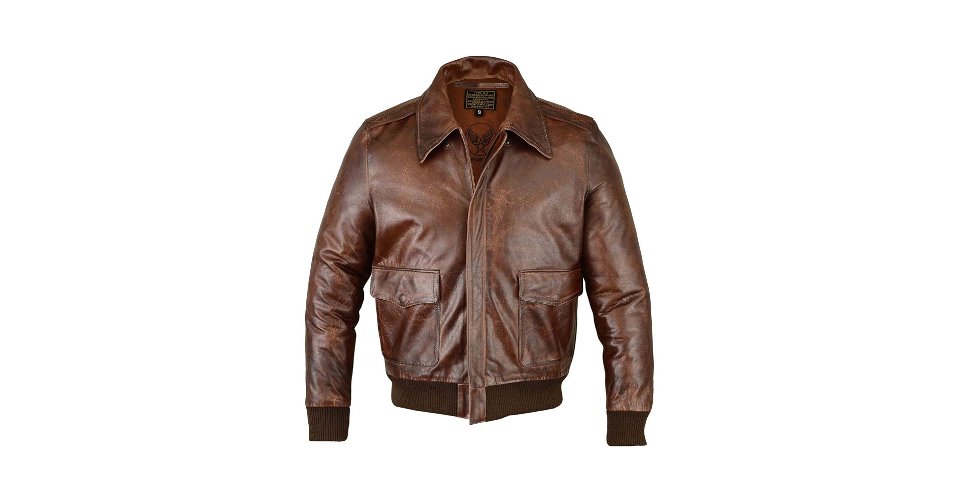 FIVESTAR LEATHER Men's Air Force A-2 Leather Flight Bomber
