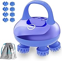 COMFIER Cordless Scalp Massager for Hair Growth - 3 Modes, IPX7 Waterproof, 8 Silicone Claws, Body & Pet Scratcher