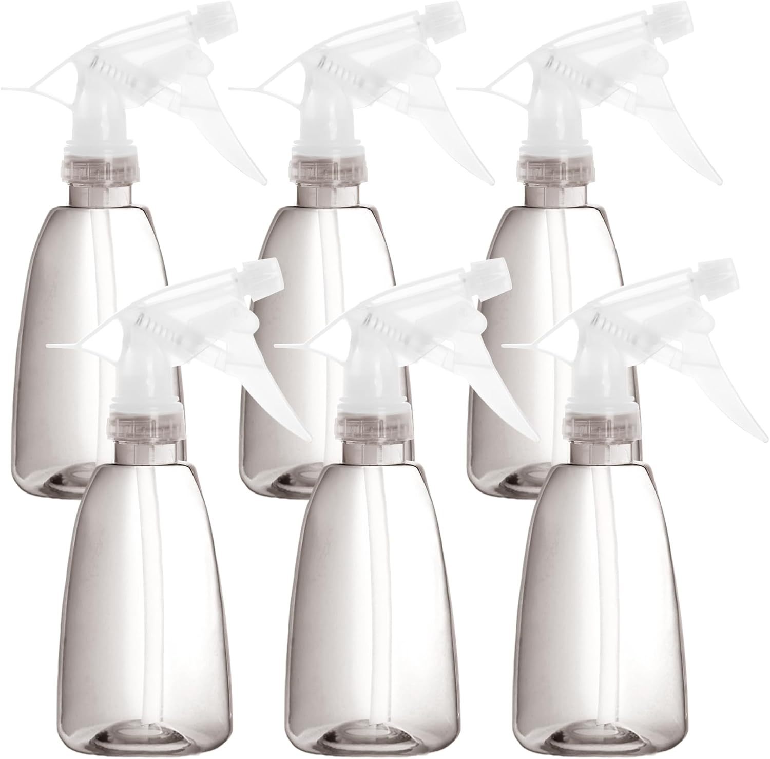 Youngever 6 Pack 12 Ounce Empty Plastic Spray Bottles, Spray Bottles for Hair and Cleaning Solutions (Grey)