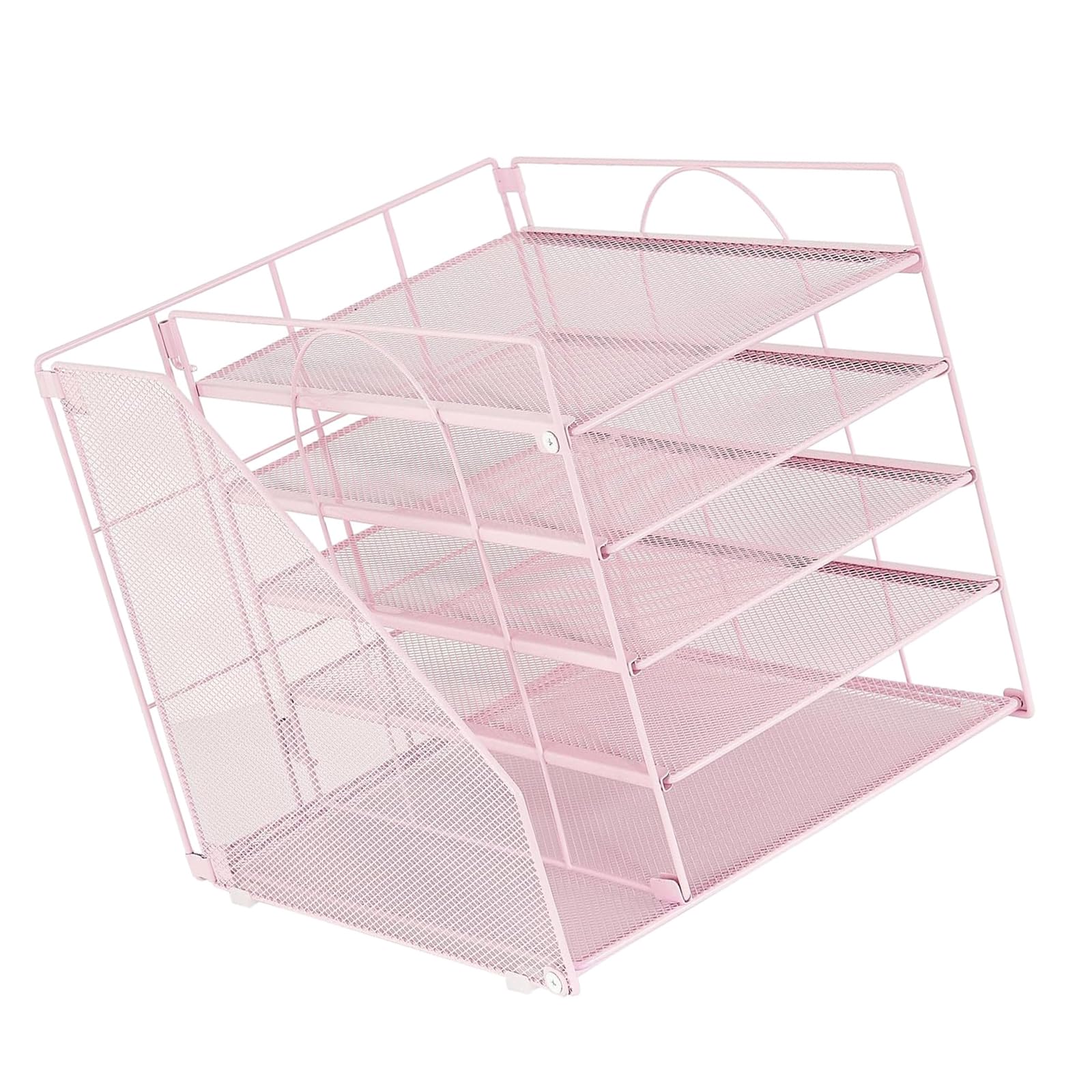 CRFFZ Multipurpose Document Organiser 5-Tiered Paper File Tray Document with Magazine Rack Desktop Multi Layer Storage Rack