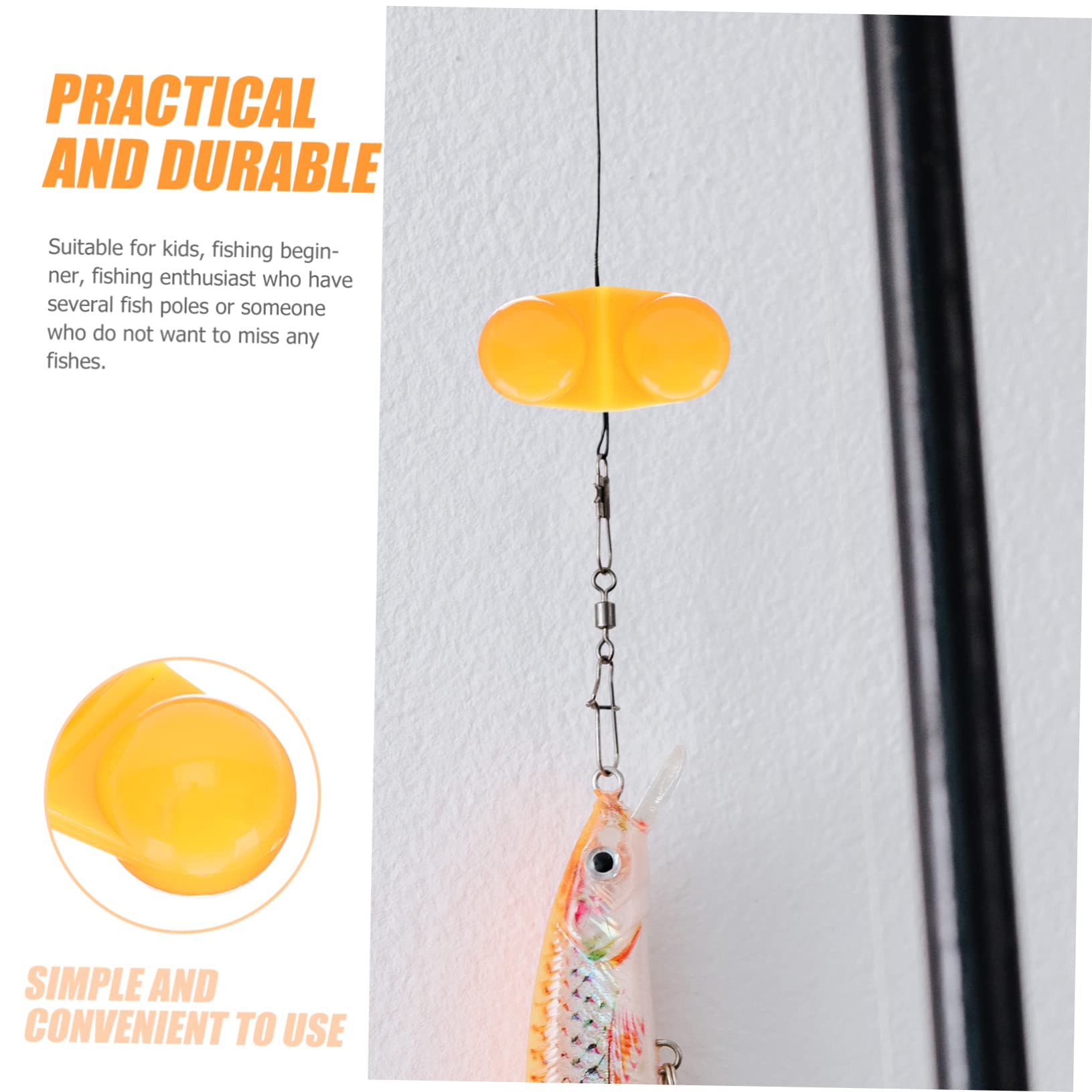 KESYOO 25Pcs Fishing Alert Bells Professional Fishing Rod Bells for Anglers Loud Bite Indicator Fishing Supplies Dual for Fishing