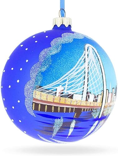 Miniatura 8 de Dallas, Texas - Adorno navideño de bola de cristal de 4 pulgadas