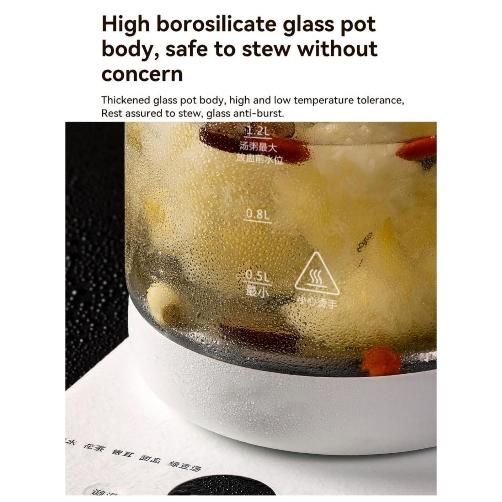 Bouilloire Électrique, Théière De 1,5 L avec Infuseur Amovible pour Thé en Feuilles, Théière avec Contrôle du Temps Et De La Température, Théière en Verre, 10 Menus Thé/Café/Lait/Yaourt