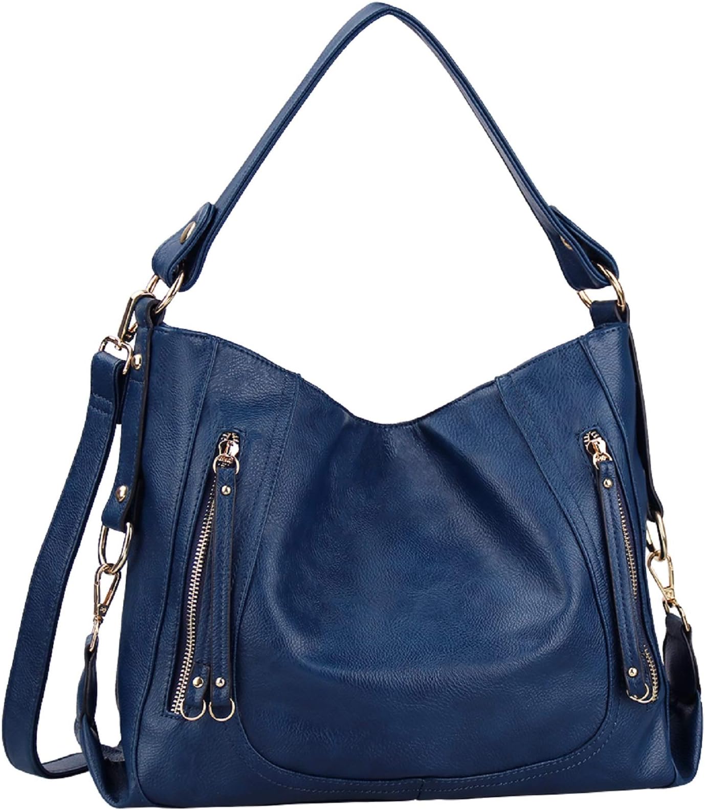 UTAKE Handbags for Women, Women's Shoulder Bags PU Leather Hobo Handbags Top-Handle Purse For Ladies (Blue)