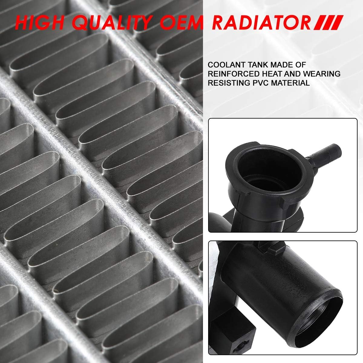 Auto Dynasty Radiator Compatible with 10-18 Santa Fe/Sorento 2.4L/3.3L/3.5L AT, DPI 13194 Factory Style 1-Row Cooling Radiator, Aluminum Core