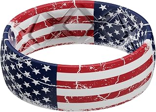 Egnaro Men's Silicone Wedding Ring - Breathable 8mm Rubber Band with Airflow Grooves, Flexible Safe Alternative for Active Lifestyles