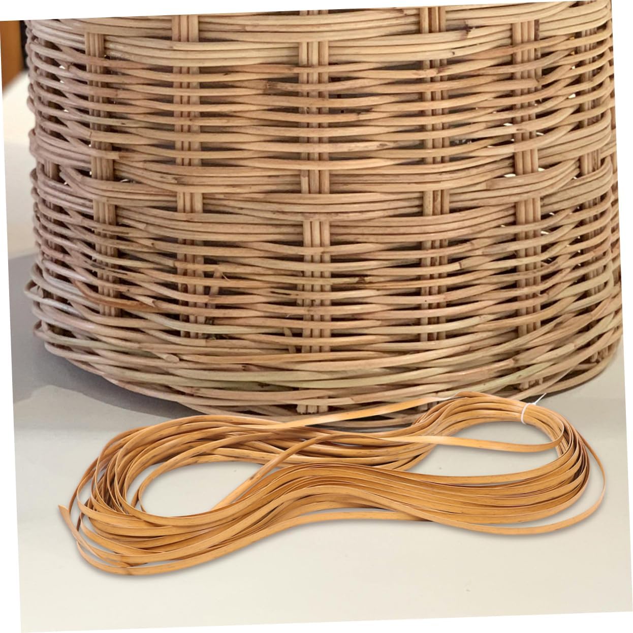 Mobestech Furniture Repair Set Pe Rattan DIY Kit Chair Cane Repair Basket Making Supplies Elegance Wood Grain