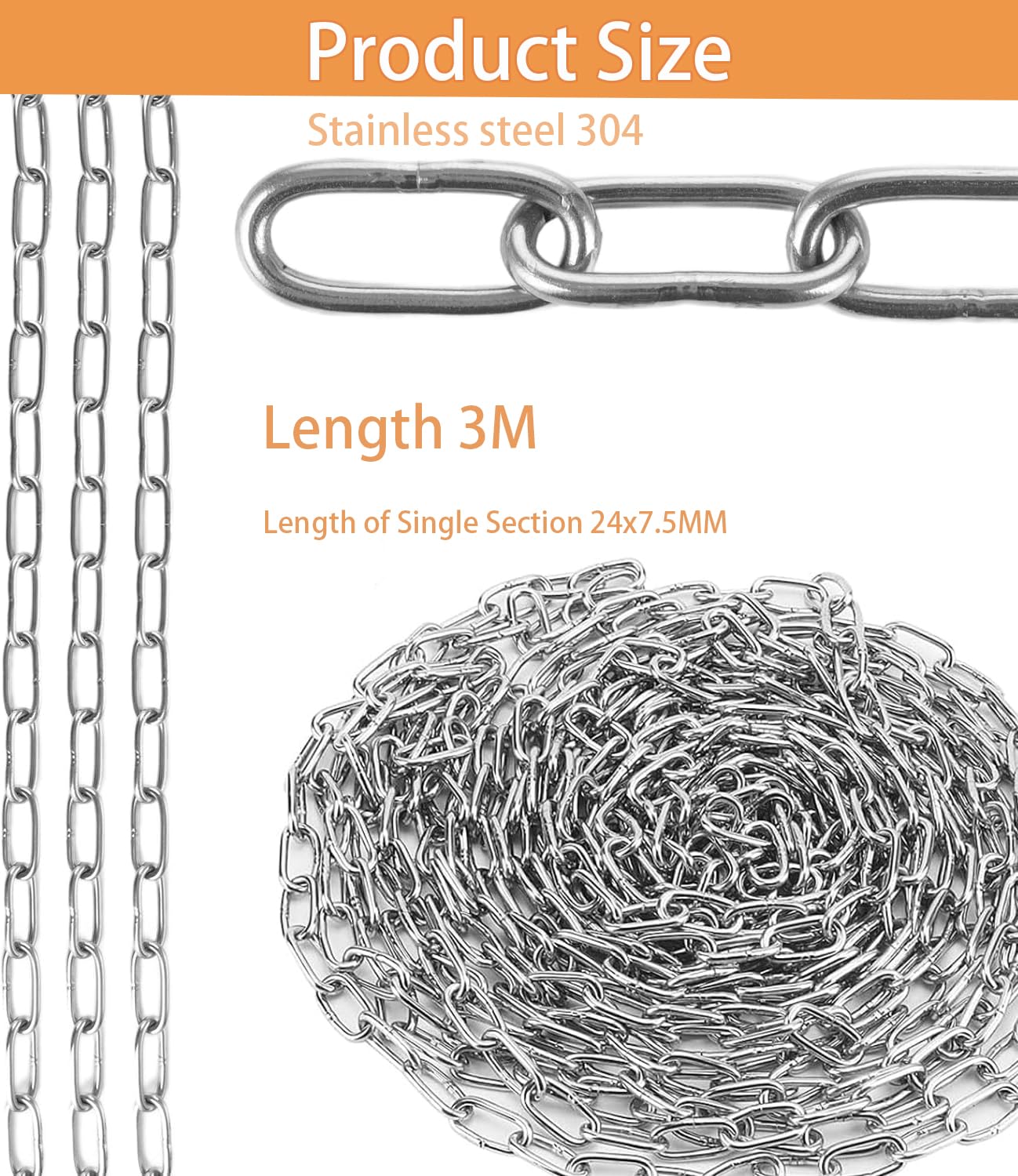 Schakelketting 2 x 1,5 mm SK117 B (per meter