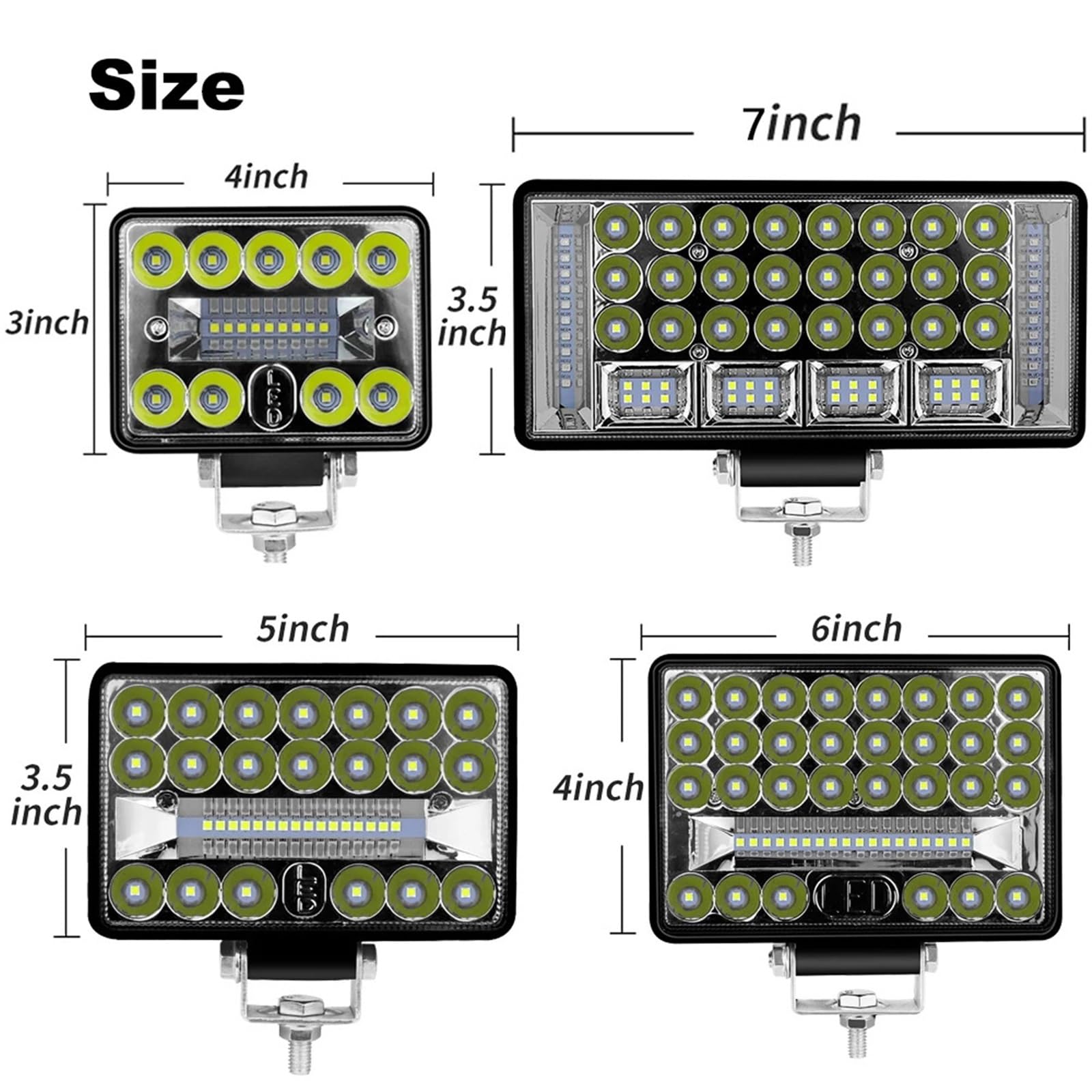 4'' 5'' 6'' 7-calowe światło LED Światła drogowe