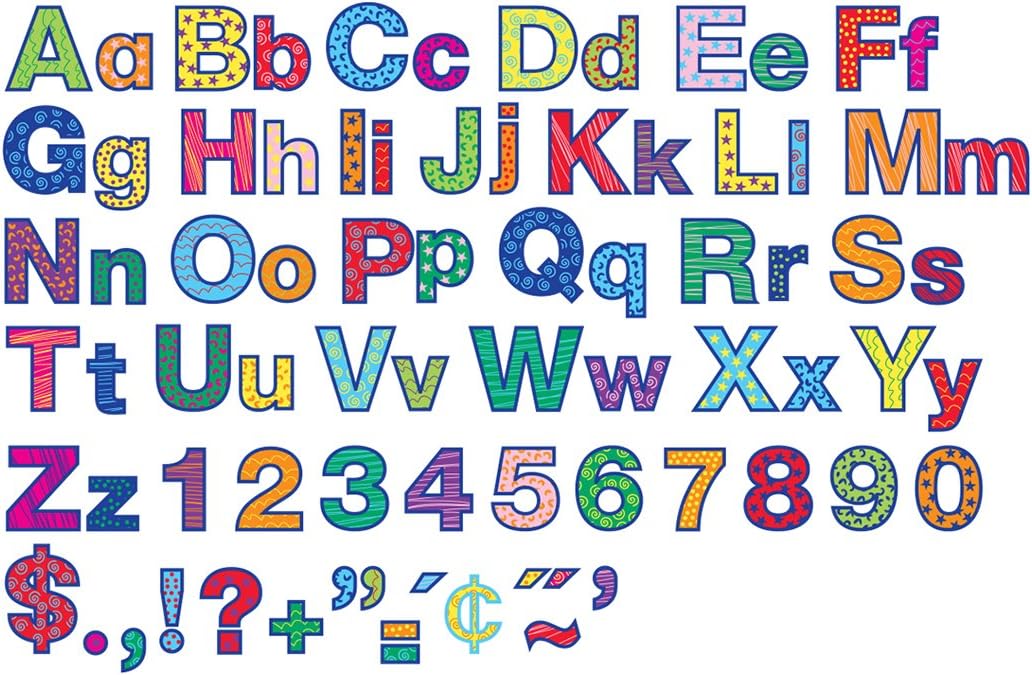 Hygloss Products Bulletin Board Letters and Numbers – Punch Out Assorted Fish Design – 3 Inch, 350 Pieces