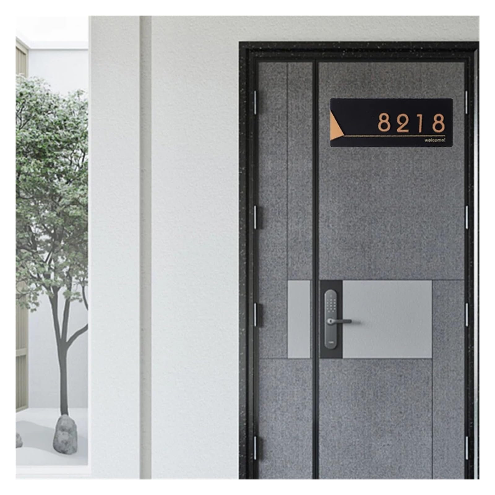 Placa De Puerta Acrílica, Letrero Tienda, Número Casa, Dirección Nombre Familia for Oficina, Apartamento, Hotel, 1 Ud(2,30cmx12cm)