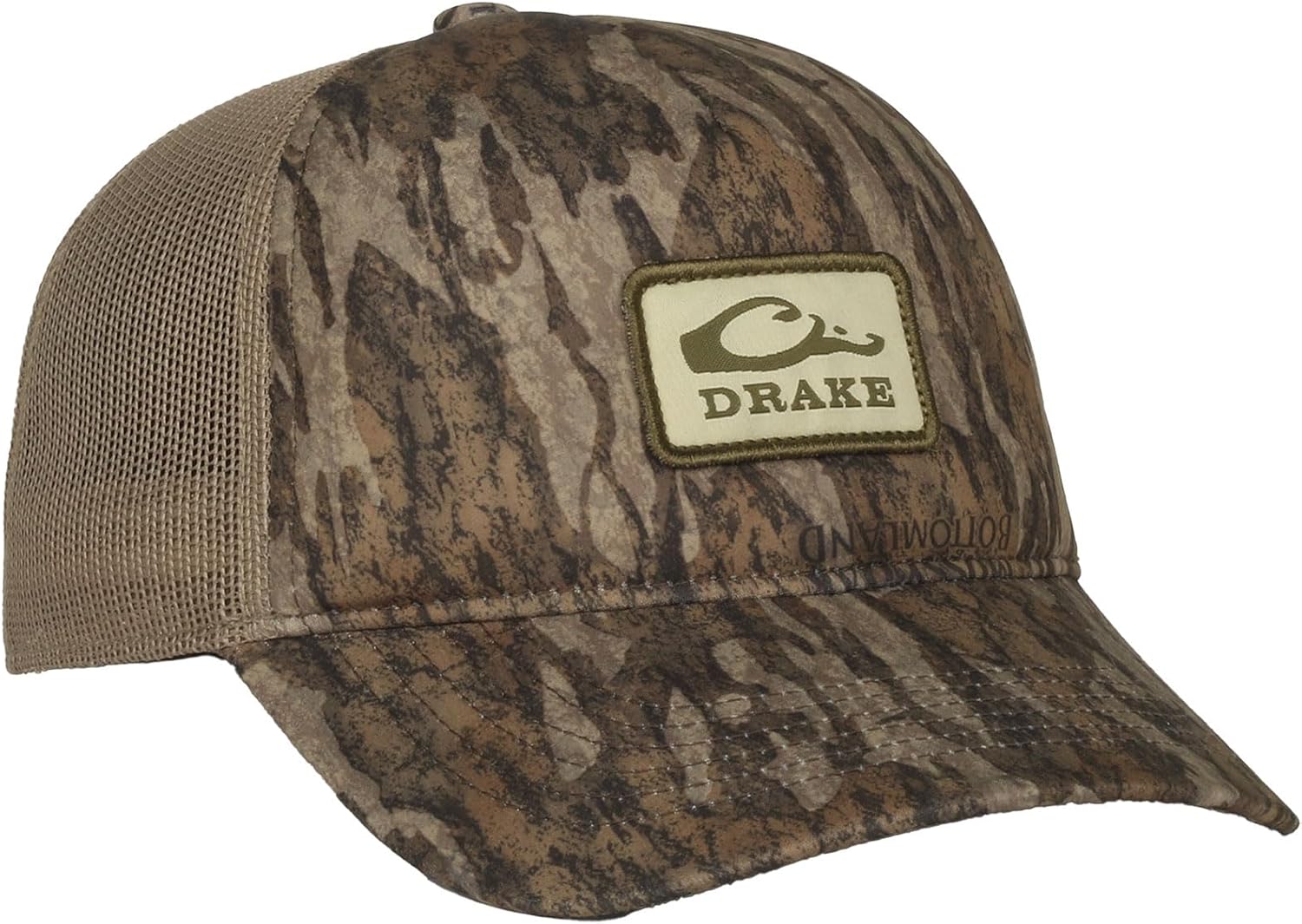 Drake Waterfowl Men's Foam Trucker Logo DW0202 Hunting Camo Breathable Mesh Back Cap w/Rear Snap Closure & Front Logo, OSFM - Image 2