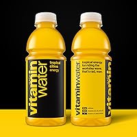 Vista 3 de Vitamin Water Energy Tropical Citrus - Bebida de agua saborizada con nutrientes, sabor a cítricos tropicales, botellas de 20 fl. oz, paquete de 12