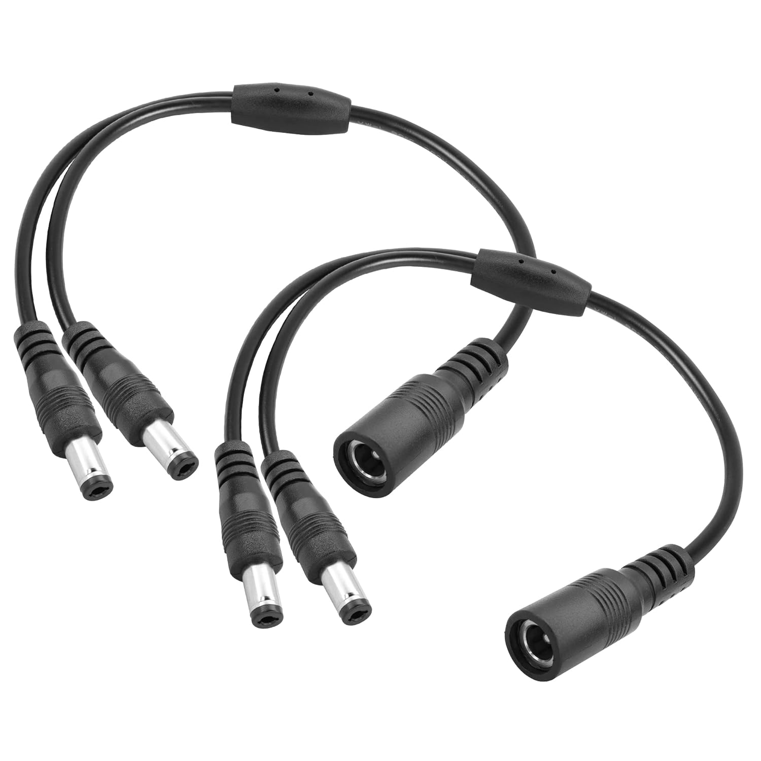 YAODHAOD DC Power Y Splitter Cable 2 Pack, DC 5mm X 2.1mm 1