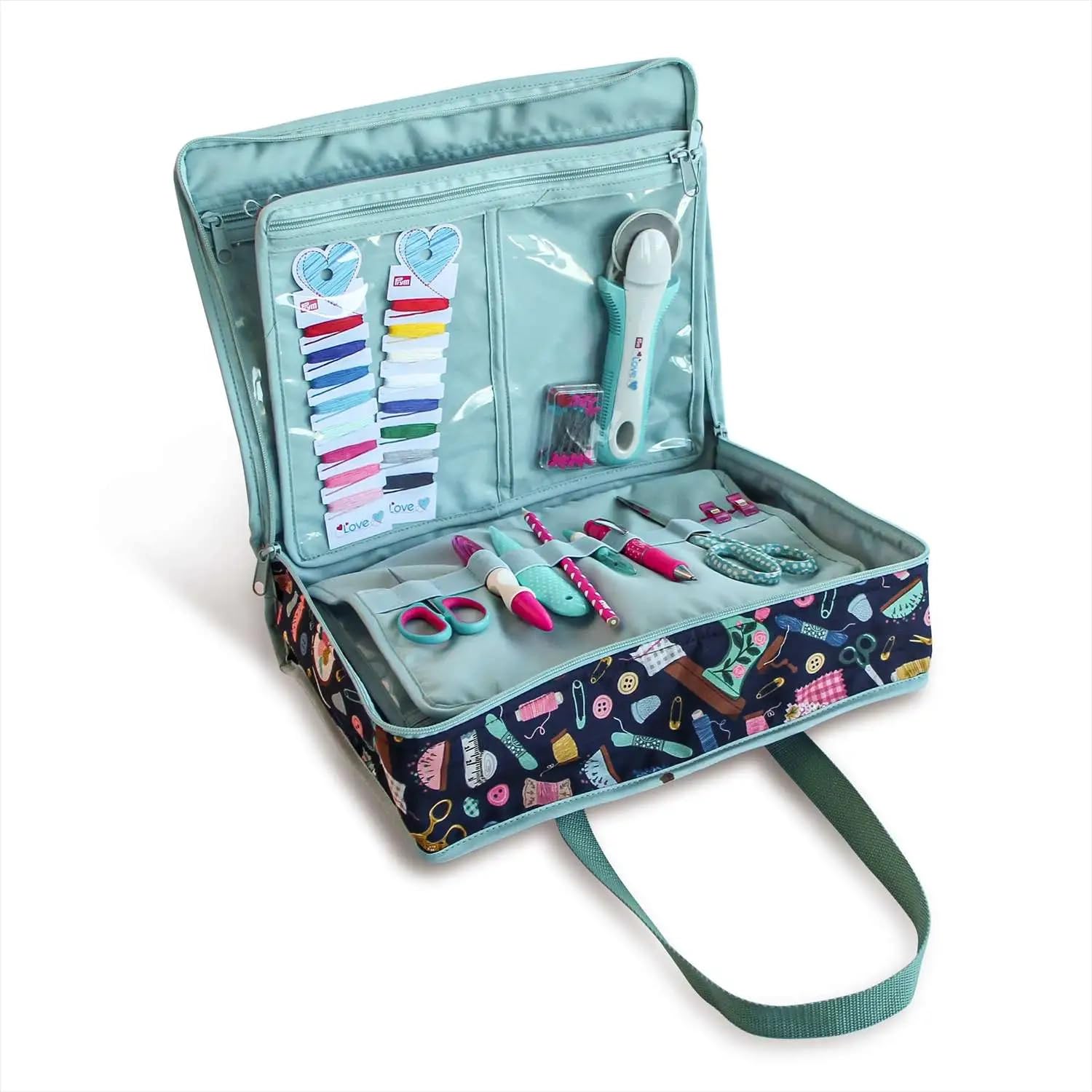 Prym 612061 All-in-one Tasche Mini Needle & Thread, Marine