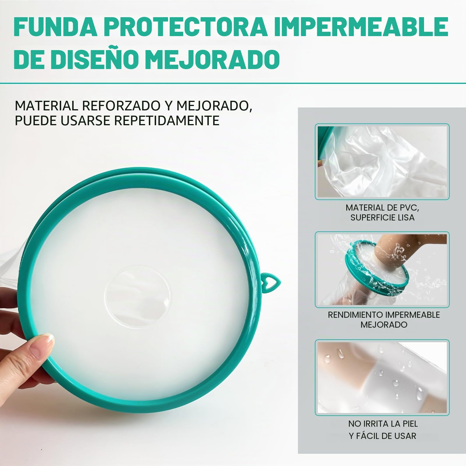 Cubreyeso Reutilizable Impermeable para Pierna de Adulto para Ducha, Adecuado para Uso Durante el Lavado, Baño y Ducha, Brindando Protección Impermeable para Yesos y Vendajes