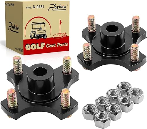 Roykaw Placa de brida del cubo de la rueda trasera para el carro de golf eléctrico y gasolina EZGO RXV 2008-Up reemplaza al OEM # 604112 615604