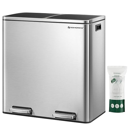 SONGMICS Trash Can, 2 x 8 Gallon (2 x 30