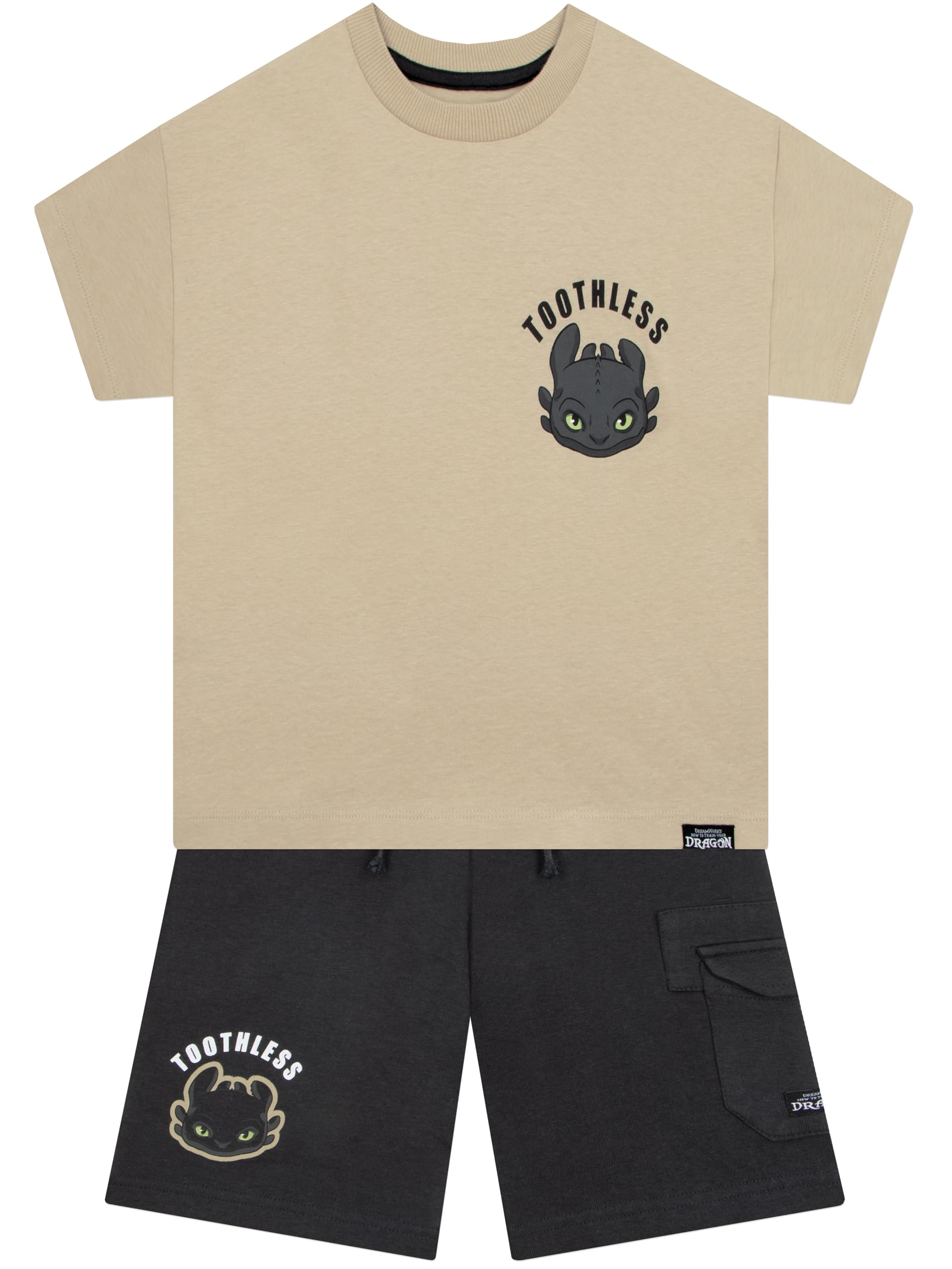 How To Train Your Dragon Conjunto De Camiseta Y Pantalón Corto Para Niño, Camiseta Y Short Desdentao Para Niño, Divertido Conjunto De Algodón