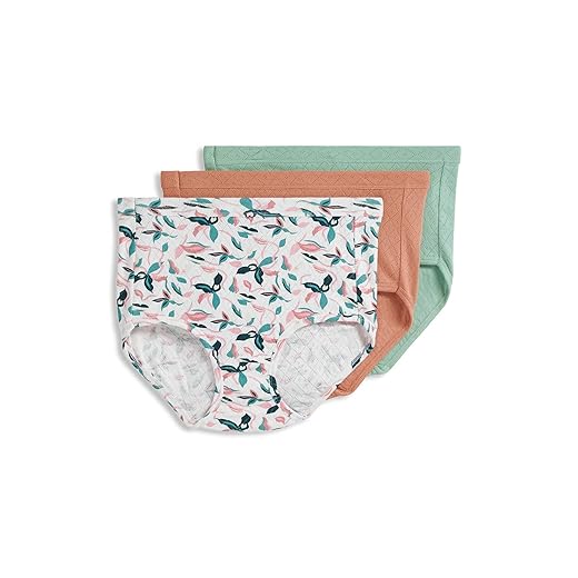 Jockey Women's Underwear Elance Breathe Brief - 3 Pack, Blue Monday/Vera Vine/Crystal Blue, 8