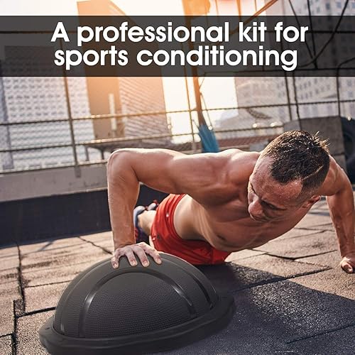 Miniatura 3 de Yes4All 880LBS Premium Half Ball Balance Trainer, Stability Ball, Half Yoga Ball, Combo with Pilate Ball and Resistance Band for Exercises, Home