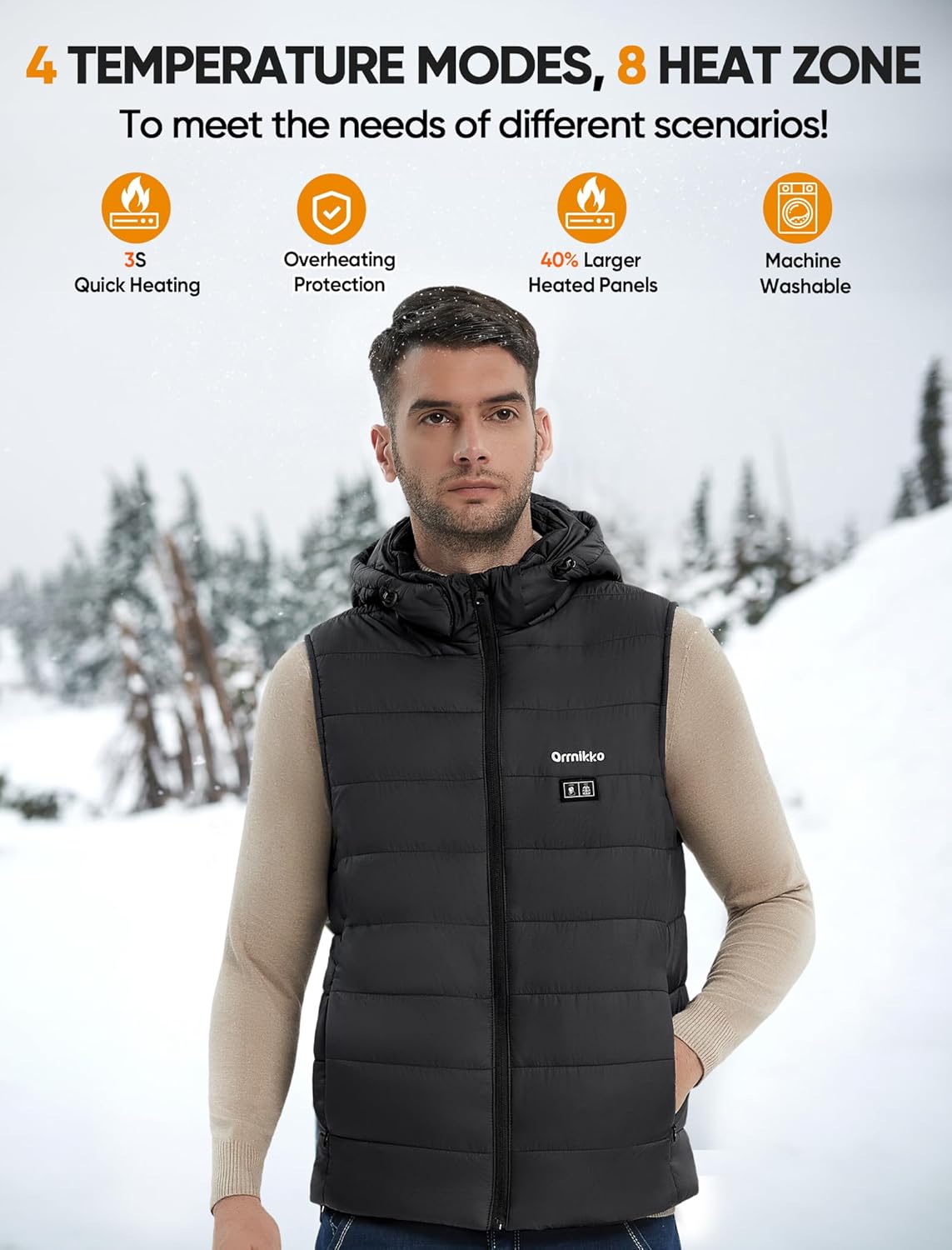 Heated Vest for Men Womens Heated Jacket with Battery Pack