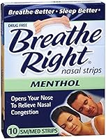 Vista 1 de Respirar Derecho Nasal Tiras, mentholated, SMMED, 10-Count