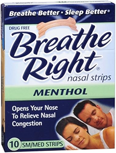 Respirar Derecho Nasal Tiras, mentholated, SMMED, 10-Count