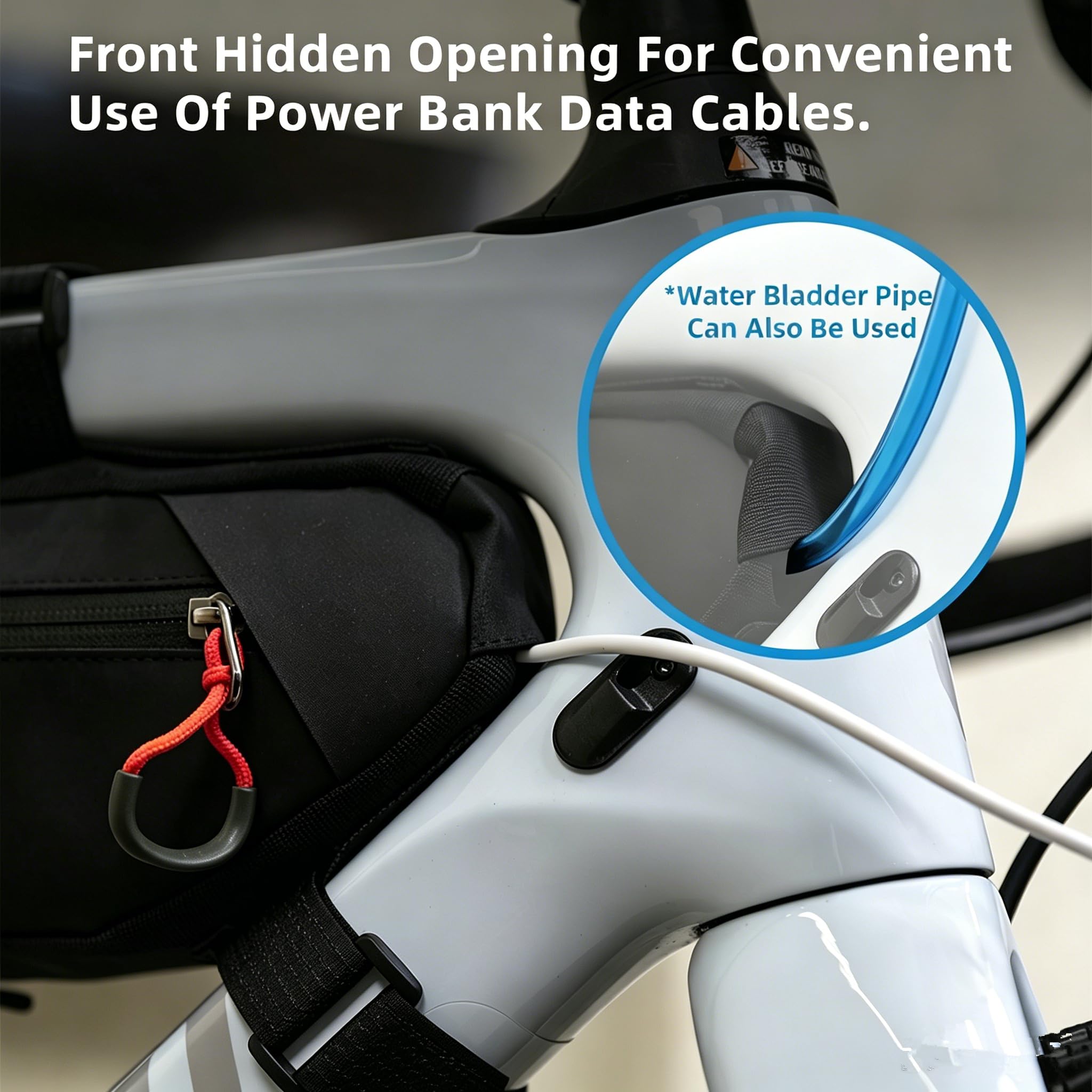 SUNTTELF Sac Cadre Vélo Triangle Grande Capacité – 2,7L, Noir, Adapté Route VTT Gravel, Résistant à L'Eau, Poches Multiples