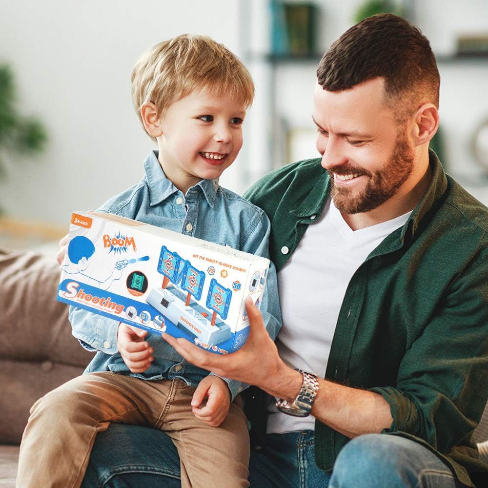 Rivvi Compatible for Nerf-Targets-for-Shooting for Kids, Auto Reset Digital Target Accessories Compatible for Nerf-Guns-for-Boys Rival Zombie Strike Modulus Sniper Mega Elite as Christmas Toys Gifts