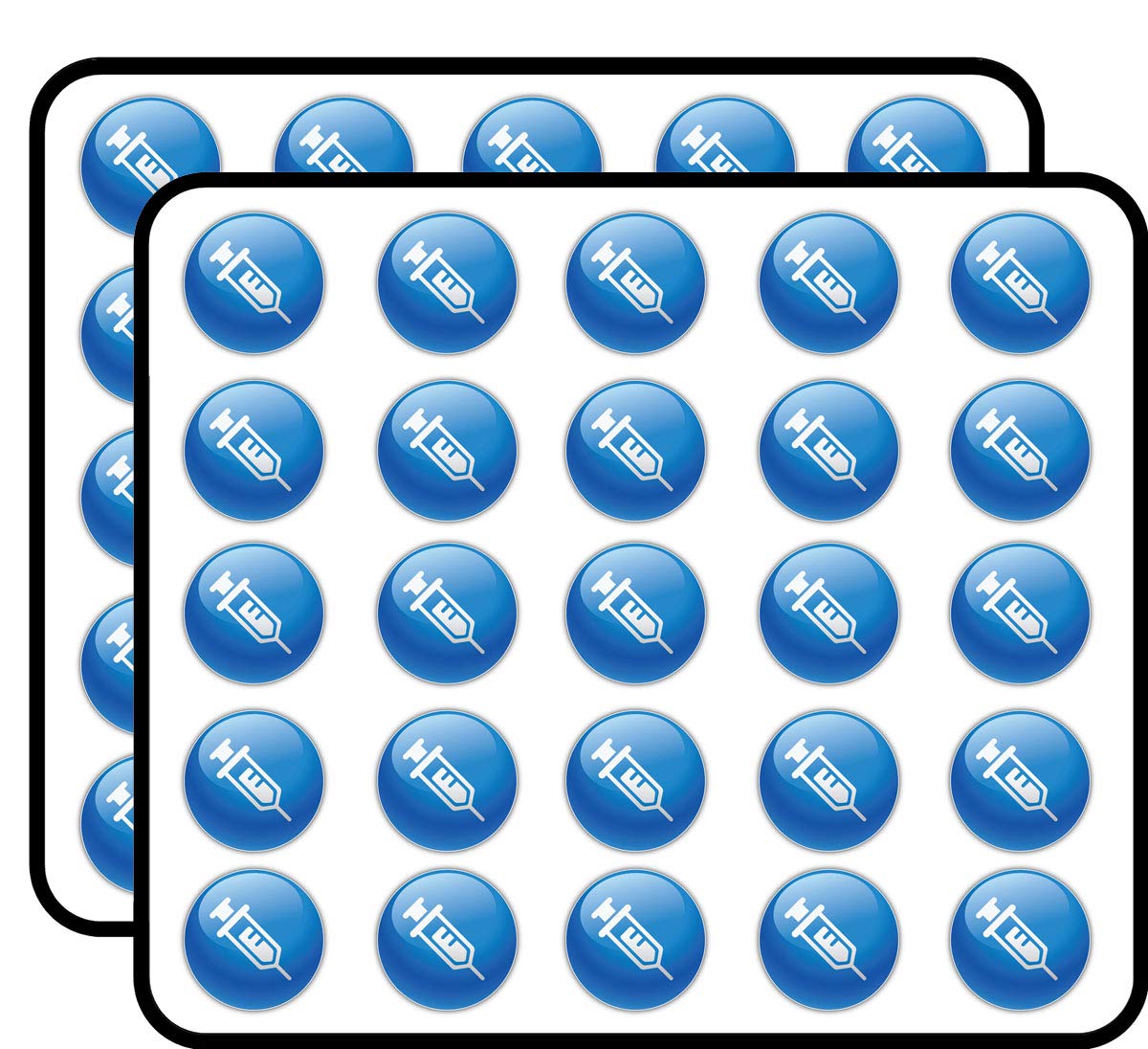 Syringe Medicine Symbol Art Decor Sticker for Scrapbooking, Calendars, Arts, Kids DIY Crafts, Album, Bullet Journals 50 Pack