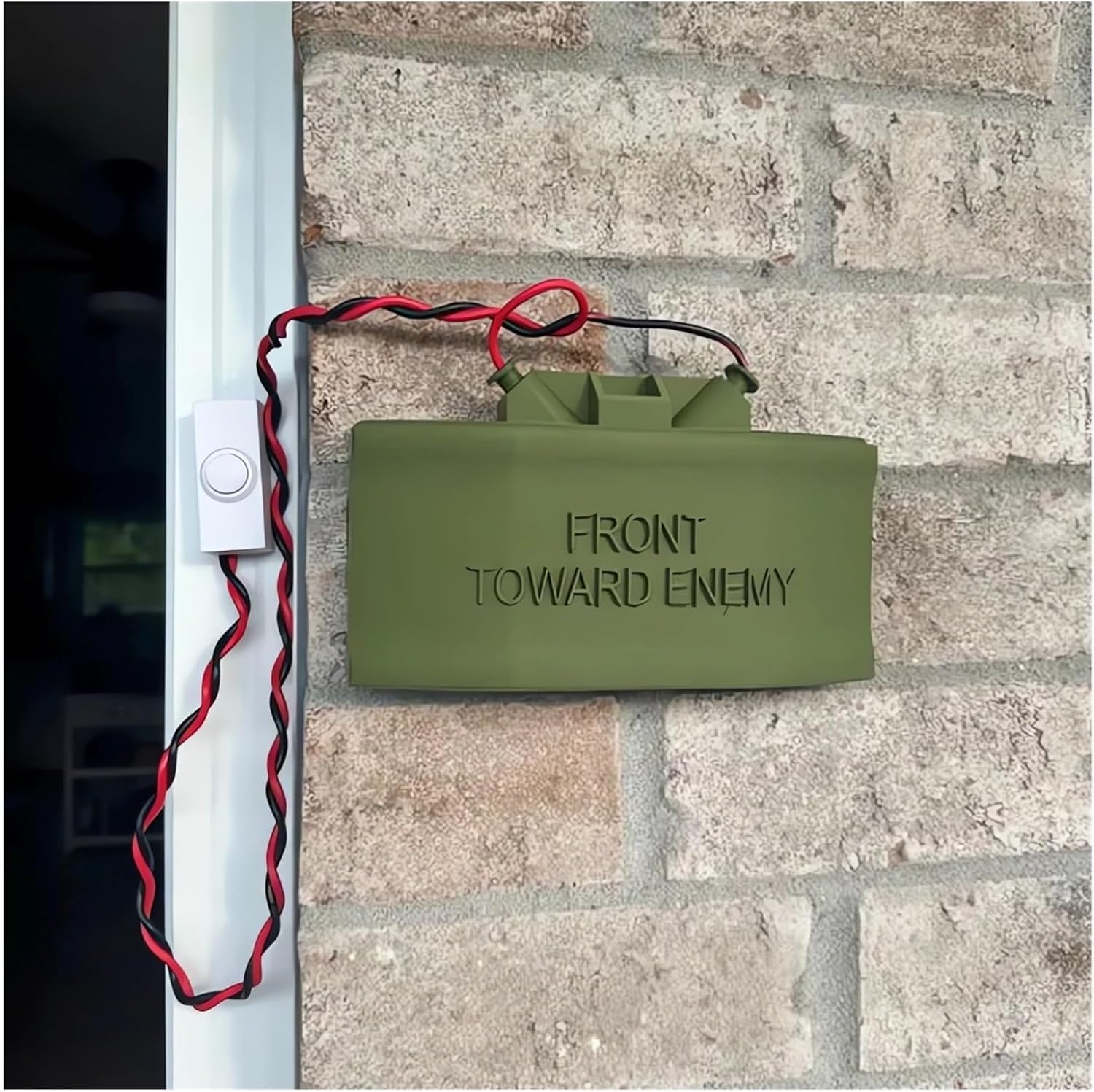Mine Doorbell, Fake Mine Prop - Funny Prank Doorbell with Front Toward Enemy, Do Not Disturb & No Soliciting for Home Front, Avoid Interruptions Home Prankster Doorbell, Funny Prank Doorbell Gift
