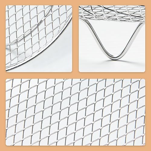 Miniatura 5 de Estantes para freidora de aire de acero inoxidable, 11 piezas, accesorios universales para freidora de aire, estantes deshidratadores apilables de 3