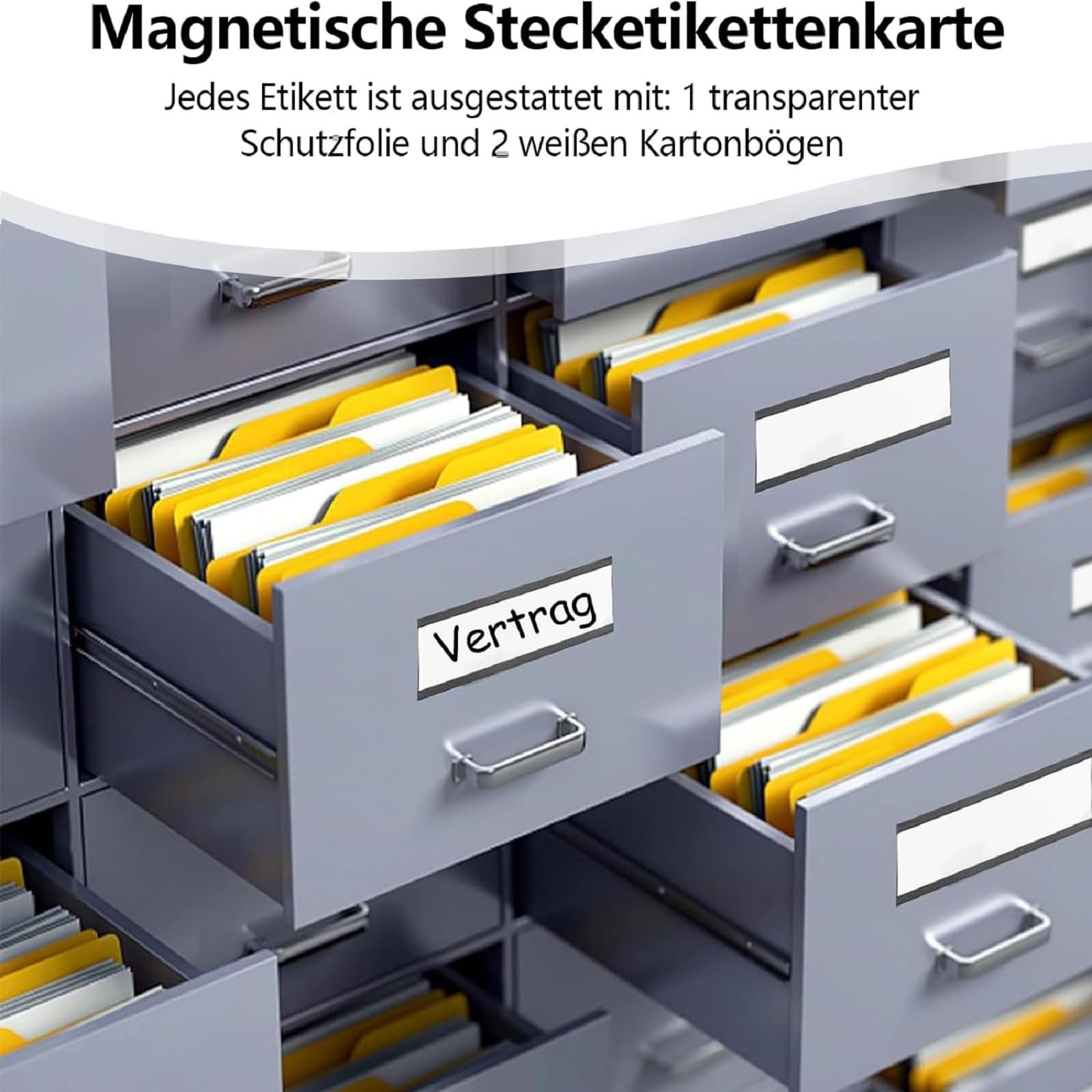 Magnetyczne uchwyty na etykiety, 60 sztuk do zapisywania magnesów, etykiety z wkładkami papierowymi, 2,5 x 7,6 cm, do szkoły, na białe tablice, lodówki