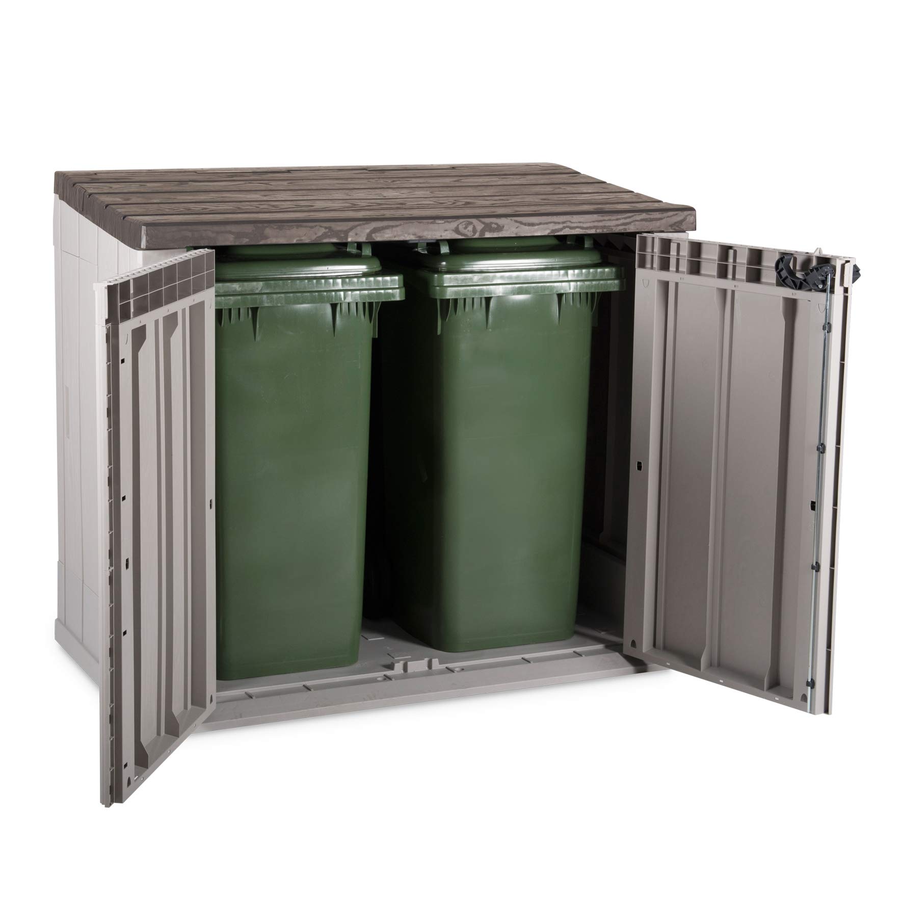 Toomax Baule Portonovo Da Giardino Con Seduta - 350 Litri, Marrone, Resistente E Pratico - Foto 8