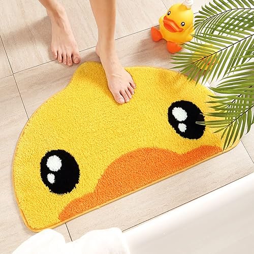 Miniatura 2 de Alfombra de baño de microfibra novedosa para baño, pato amarillo 45 28.3 in