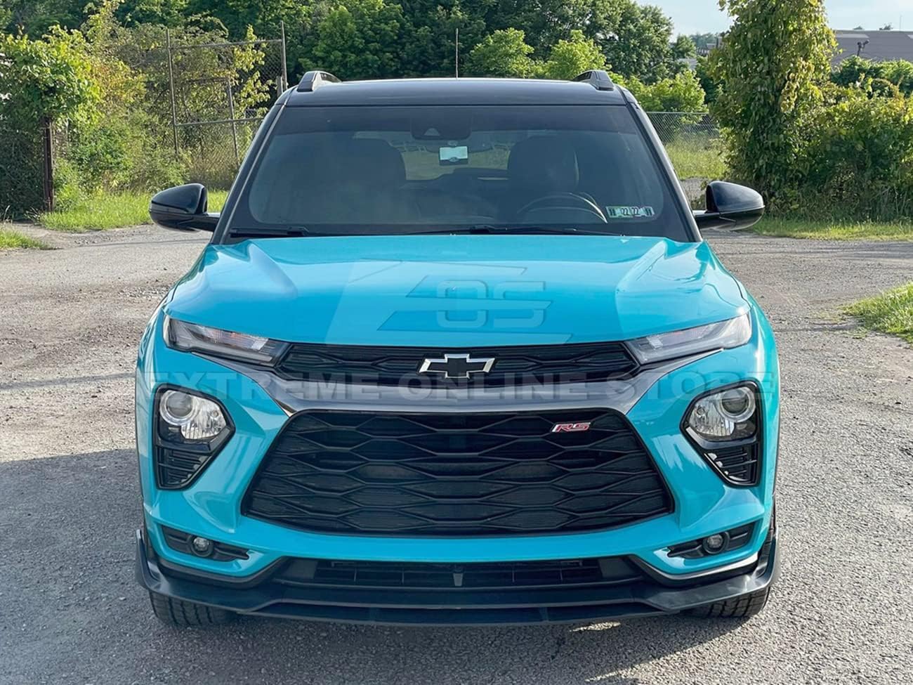 Replacement For 2021-2023 Chevrolet Trailblazer RS | Performance Track Style 4Pcs Front Bumper Lower Lip Splitter (ABS Plastic - Matte Black)