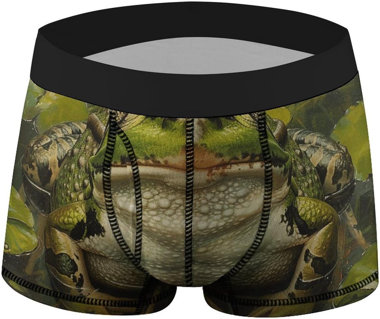 Lily And Frog Mens Boxer Briefs Short Breathable Underwear Trunks Soft Moisture-Wicking Boxer Shorts Novelty Underpants M White