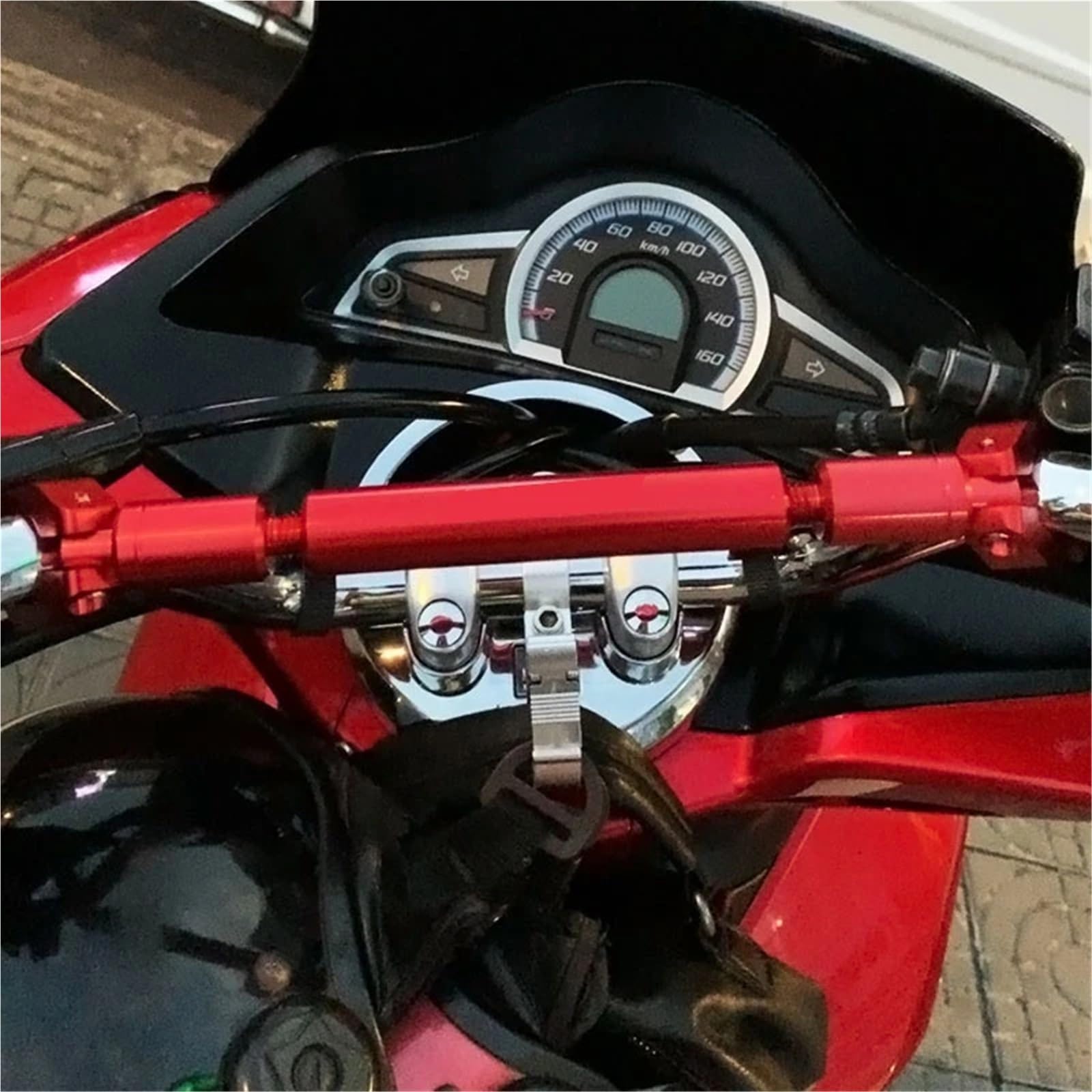 Mostek kierownicy motocykla Akcesoria motocyklowe Równowaga Kierownica Poprzeczka Uchwyt na telefon Pasuje do XL750 Transalp 2023- XL650 XL 750 650(Black TRANSALP)