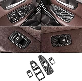 Compatible For BMW 1 3 4 Series 3GT F20 F30 F31 F32 F34 F36 Window Glass Lift Button Decoration ABS Carbon Fiber Panel Decoration