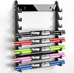 Facmogu Acrylic Drum Stick Holder, Drumstick Display Stand for 8 Pair of Sticks, Drumstick Organizer Holder for Display & Collector, Wands and Lightsabers, Wall Mounted Stick Holder for Decor (Clear)