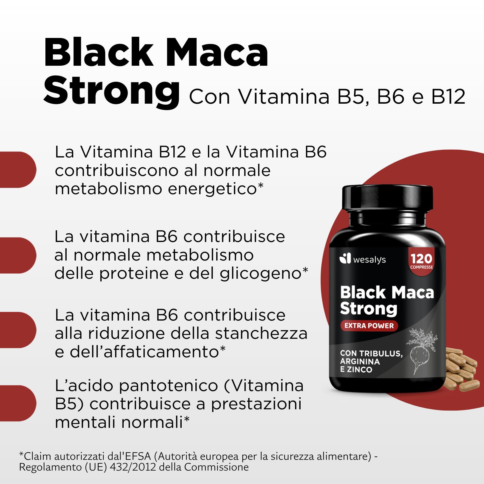 Maca Peruviana Nera Estratto Puro 20:1, 30.000 mg + Tribulus Terrestris + Arginina + Zinco | Integratori Made In Italy | Mass | Maca Wesalys