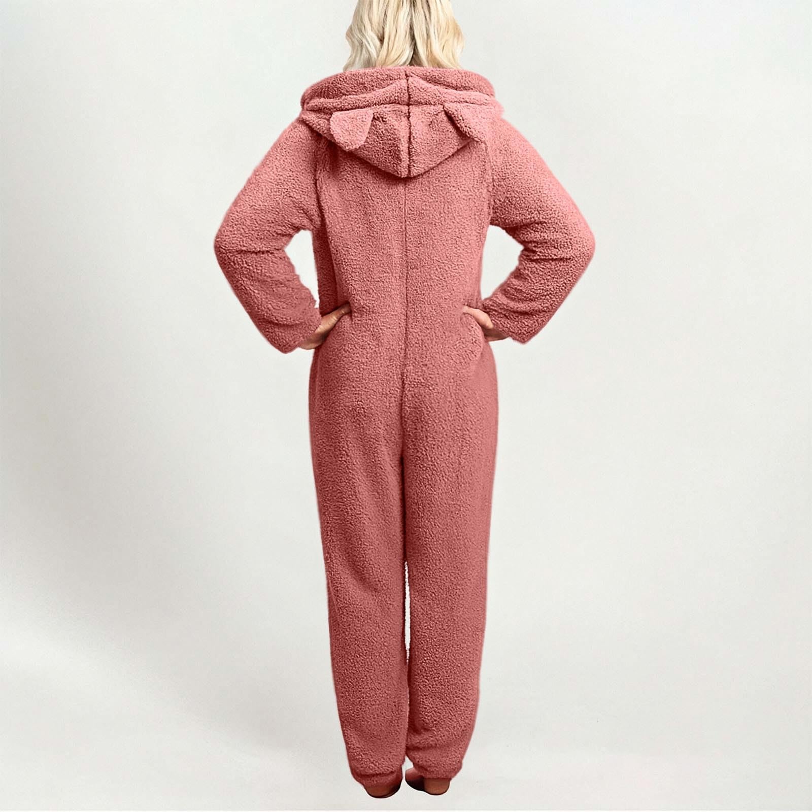 Combinaison décontractée à capuche pour femme avec oreilles de chat manches longues pull confortable et chaud pour un style streetwear quotidien