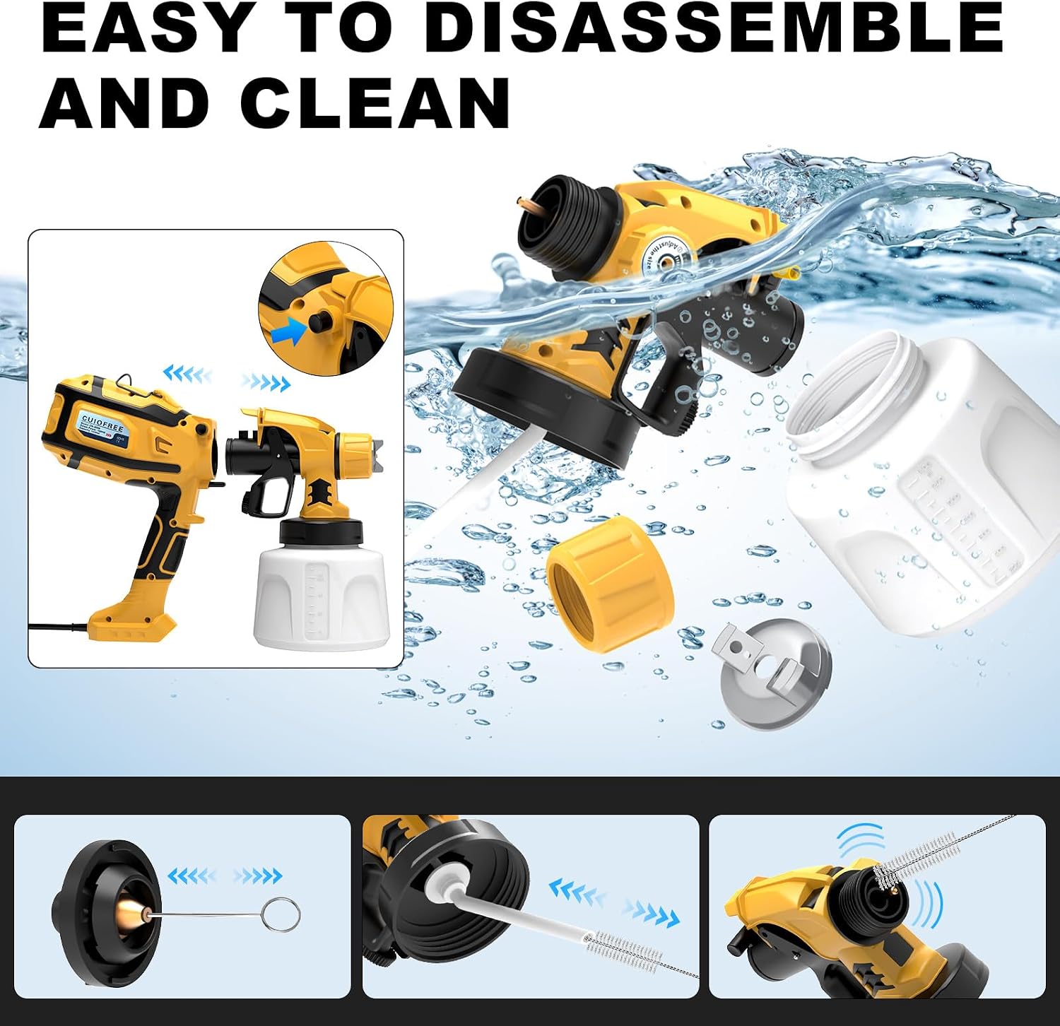 Paint Sprayer for House Painting, 1000W Electric Spray Paint Gun photo 8