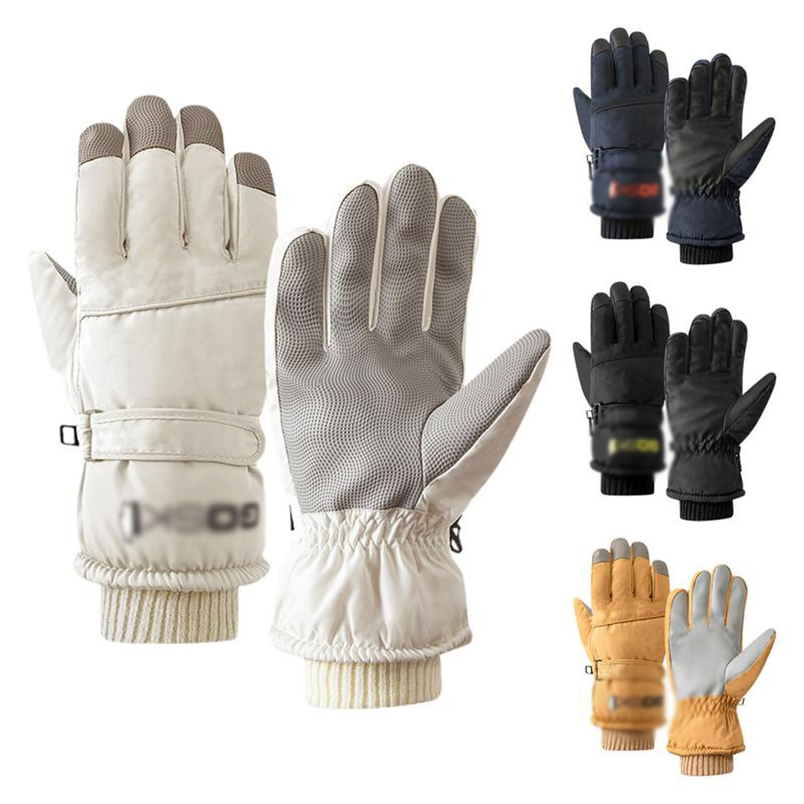 Guantes de esquí Unisex, Guantes de Deporte cálido, Manoplas de Snowboard, Guantes con Pantalla táctil, Guantes de Nieve Impermeables para Motocicleta de Invierno